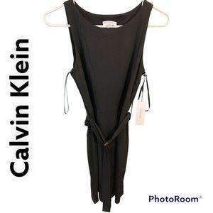Calvin Klein Black mini Dress Belted size 4